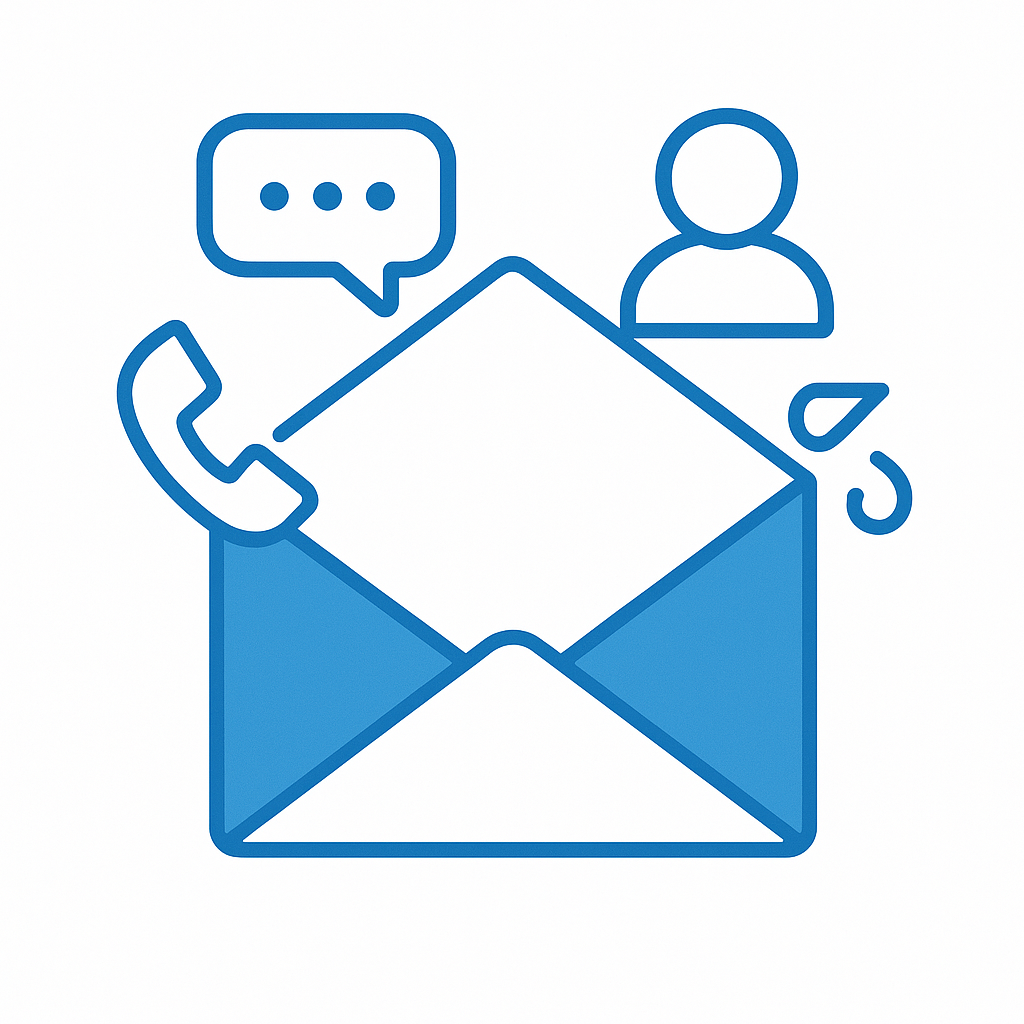 Briefumschlag als Symbol für Kontakt