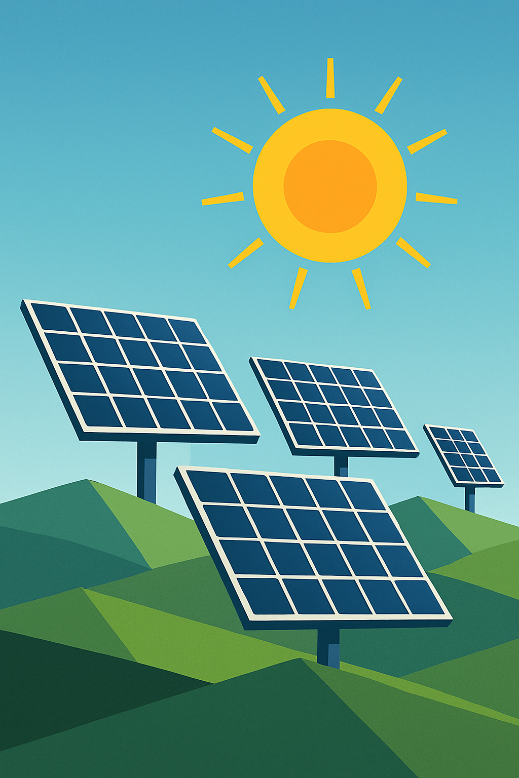 Illustration von Solarpaneelen